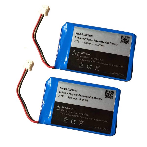 3.7v 1800mAh Battery for PS4 Controller Battery Replacement LIP1522 1000mAh Bateries Pack (Cuh-ZCT1U Battery 2Pack)