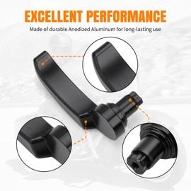 LKV Saddle Bag Latch Kit - Stainless Steel Saddlebag Lifter Fits for Harley Davidson Touring Street Glide Electra Glide Road King Road Glide Ultra Limited FLHR FLHT FLHX FLHTK 2014-2024 (Black)