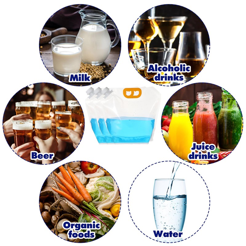 MAQUITA 20 Pcs 1.3 Gallon Foldable Water Emergency Container Bag