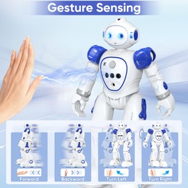 TSJLIKI RC Robot Toys for Kids: Gesture-Sensing Smart Programmable Robot, USB Charging, Remote Control Robot Toys for 8+ Year Old Boys Girls Birthday Gift