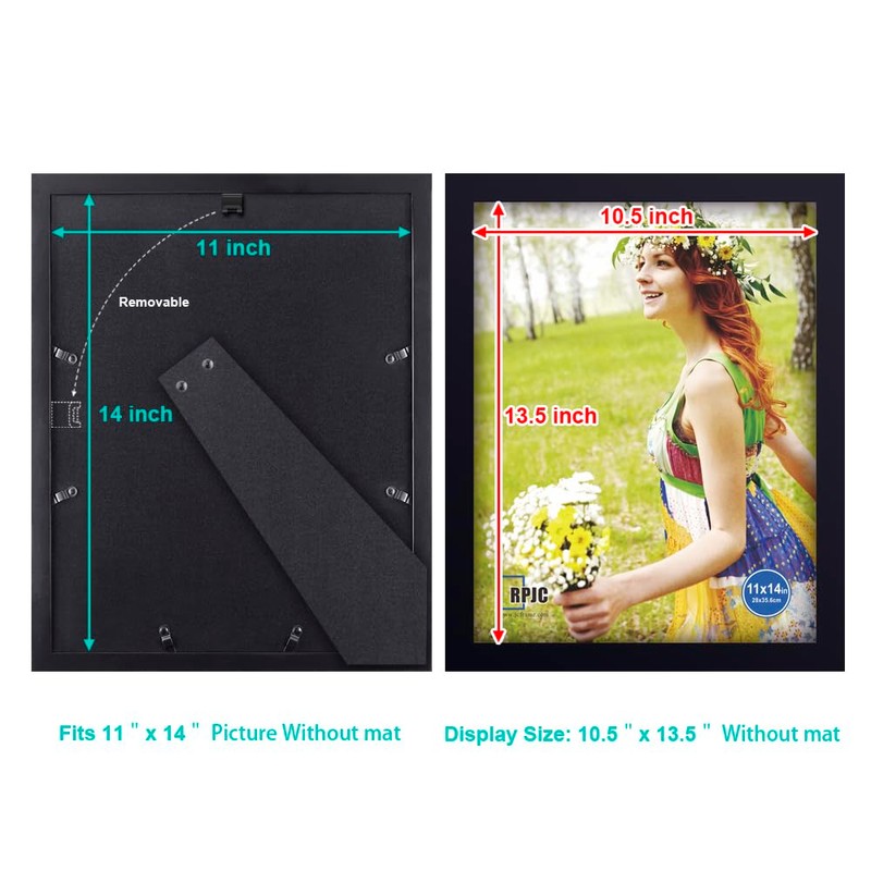 RPJC 11x14 inch Picture Frame Made of Solid Wood and