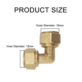 2 PCS Compression Elbow Connectors, Durable Compression Joint Plumbing Fittings, Copper Pipe Fittings for Plumbing, HVAC & Water Supply