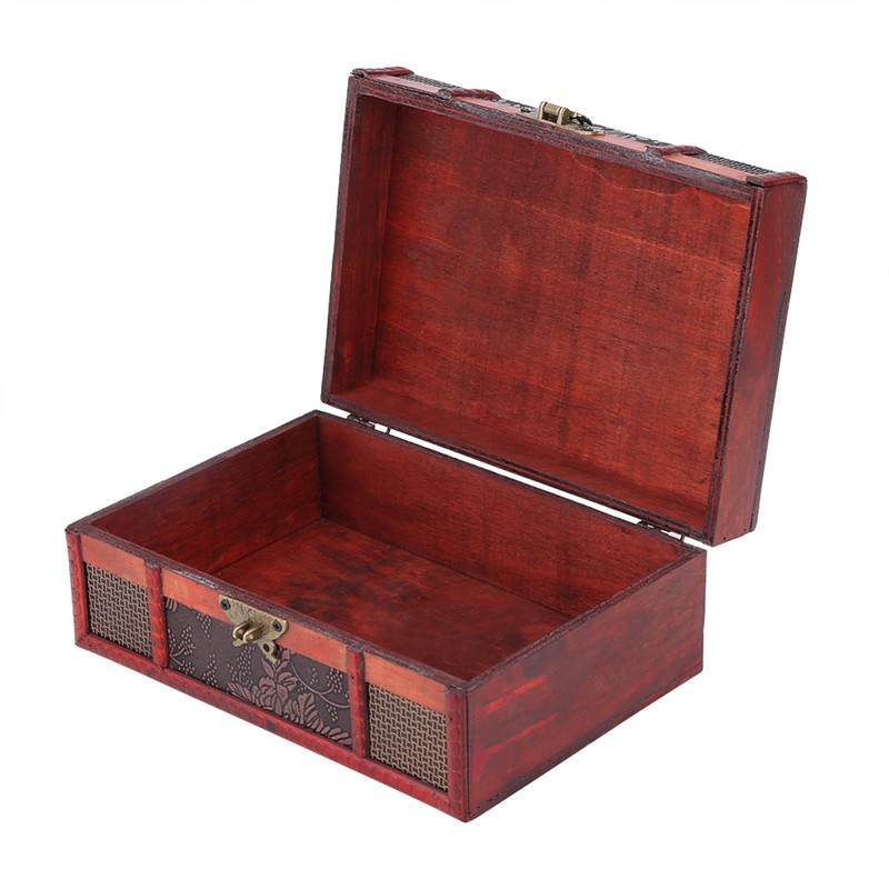 Classical Wooden Jewelry Storage Box Chest Case Holder Organizer with