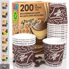 Eurocali 200 Espresso Paper Cups 65 ml Biodegradable Coffee Disposable