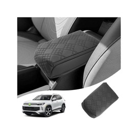 2025 Tiguan R-Line Armrest Cover for VW Tiguan 2025 Accessories Soft Comfy Thicken Armrest Lid Cover Compatible with 2025 Volkswagen VW Tiguan R-Line/S/SE/SE Black