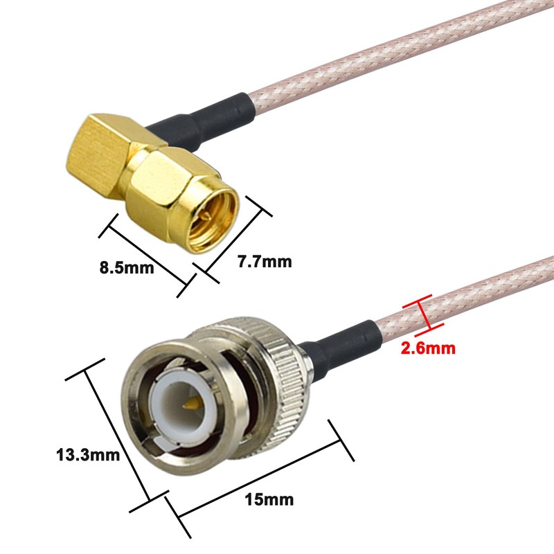 leeyovk BNC SMA Converter Cable SMA Male to BNC Male