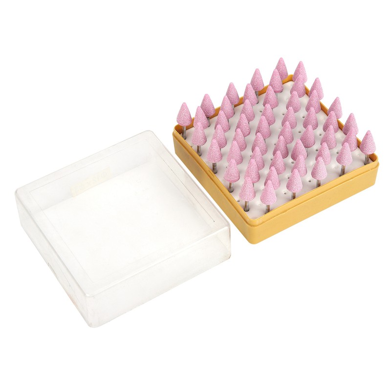 50 Pcs Grinding Bits Ceramic Triangular Cone Aluminum Oxide Grinding