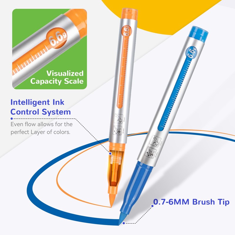 HOTU Acrylic Pens Professional Set 8 Colours Waterproof (6.6 g