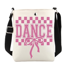 KUIYAI Dancer Crossbody Bag Dancing Lover Gift Dance Team Gift Dance Competition Messenger Bag(dance bow