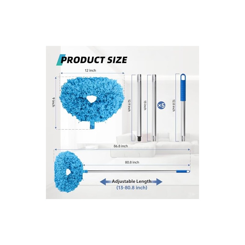 DRQ Ceiling Fan Cleaner Duster with Extension Pole