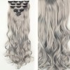 22Inch Long Straight Wavy Hair Extension 7Pcs/Set 16 Clips High