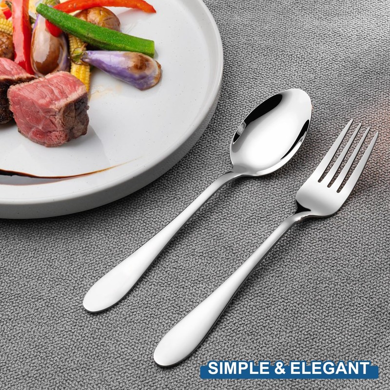 12-Piece Teaspoons, E-far 6.7 Inches Stainless Steel Small Spoons for