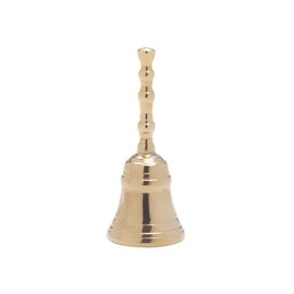 NKlaus 4021 Table Bell, Christ Child Sound, Solid Brass, Smooth, 9 cm Height, Antique Look, Hand Bell, Individual Sound Call Bell