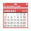2026 Wall Calendar Easy View Month to View Red -