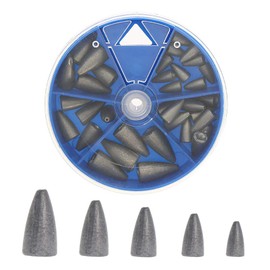 Croch Fishing Sinkers Weights Fishing Worm Fishing Sinker Weight Kit Bullet Lead Sinkers Fishing Set 35pcs