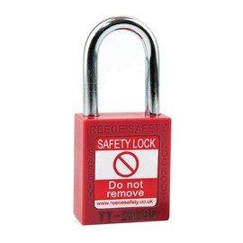 Caledonia Signs 53315 Safety Lockout Padlock, Keyed Different, Red