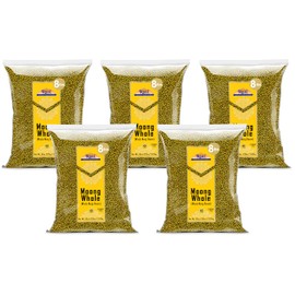 Rani Moong Whole (Ideal for Cooking & Sprouting, Whole Mung Beans w/Skin) Lentils Indian 128oz (8lbs) x Pack of 5 (Total 40lbs) Bulk ~ All Natural | Gluten Friendly | Non-GMO | Vegan | Indian Origin