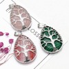 LE SKY 6 Pcs Natural Stone Pendants Waterdrop Shape Quartz