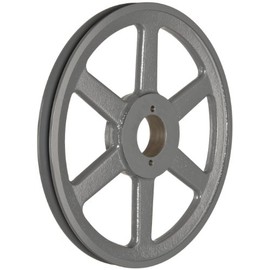 TB Woods AK79 FHP QT Bushed V-Belt Sheave, A Belt Section, 1 Groove, QT Bushing required, Cast Iron, 7.75" OD, 3230 max rpm