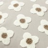 Francfranc Franc Emb Flower Cushion Cover 45x45cm Gray (C-051)