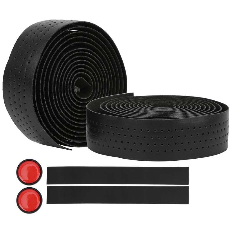 2Pcs Cycling PU Leather EVA Handlebar Belt Road Bike AntiSlip