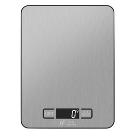 HomeFashion 10kg 1g Digital Kitchen Scales Food Scale Large 23x17cm Platform Electronic Cooking with Backlit LCD Display Multifunction for Home Office Use