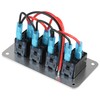 X AUTOHAUX 4 Gang Rocker Switch Panel 3 Pin on