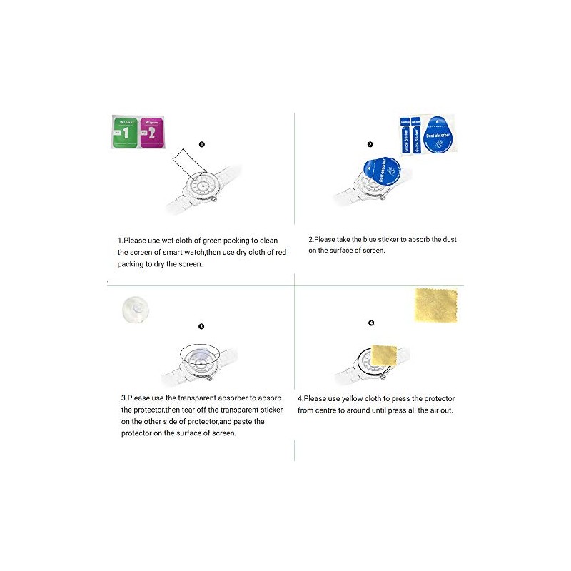 OCTelect smart watch screen protector 45mm made of Tempered Glass