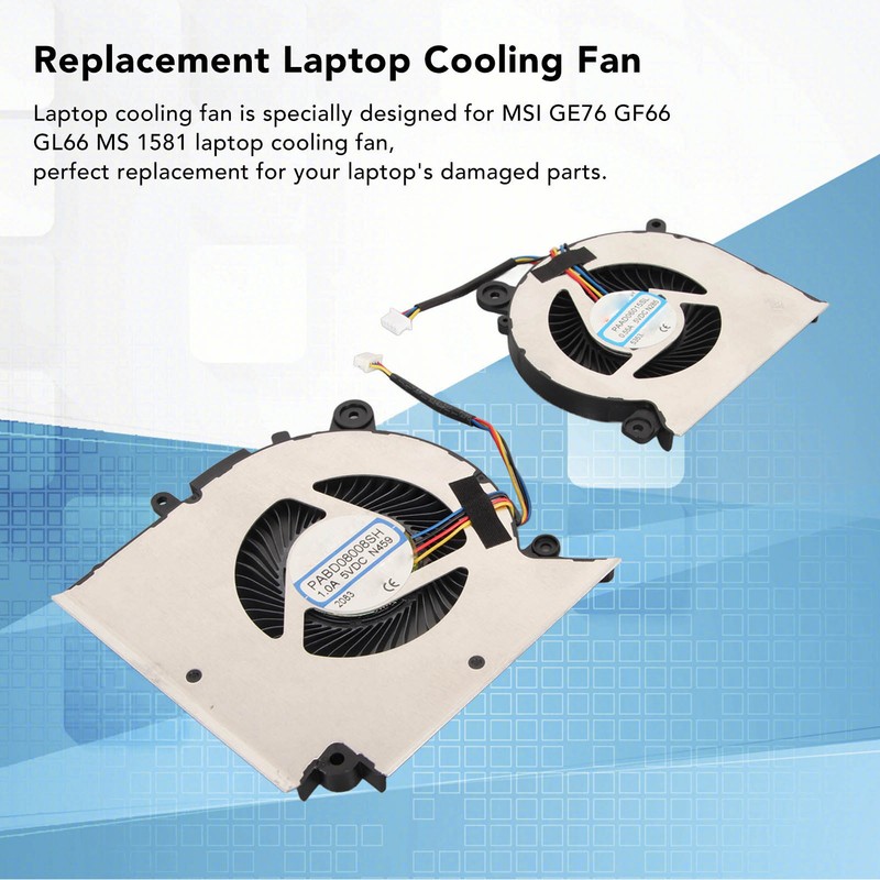 Laptop Cooling Fan Replacement 4 Pin Power Connector Compatible for