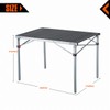 KingCamp Folding Camping Table Aluminum Roll Up Top Weatherproof and