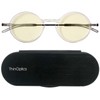 ThinOptics Manhattan Blue Light Blocking Glasses Reading, Round/Clear, 44 mm