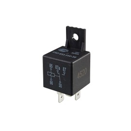 HELLA 4RD 933 332-391 Relay, main current - 12V - 5-pin connector - Changeover Contact - with holder - Quantity: 1
