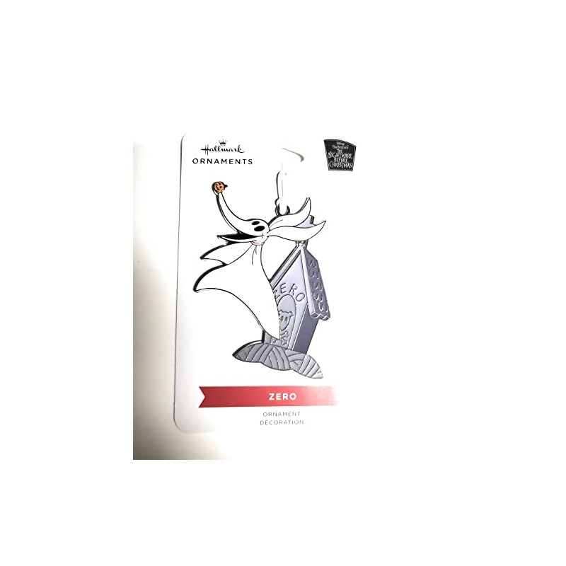 Nightmare Before Christmas Zero Enamel Flat Metal Ornament