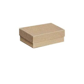Cotton Filled Kraft Jewelry Boxes - 3 1/16" x 2 1/8" x 1" - Case of 100