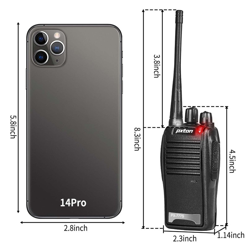 pxton 777S walkie talkies Long Range for Adults Rechargeable with