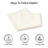 Encasa Cotton Fabric Napkins with Hemstitch, Set of 4, Plain