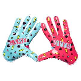 MASSOV Game Over ERA 9.0s Limited Edition Football Gloves - Youth Football Receiver Gloves with Sticky ProTac Palms & MassovMesh for Superior Breathability & Durability (Large)