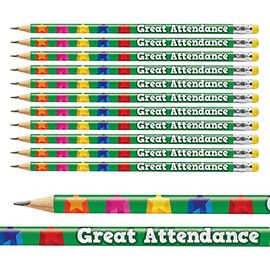 12 Great Attendance Childrens Pupils School Teachers Reward Pencils Primary Teaching Services
