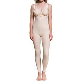 Marena FBS Short-Length Girdle w/ Padded Zippers & Suspenders-3XL-BGE