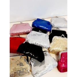 Does Not Apply Coin Purses Sequin Mini Wallets Bag Pouches Colorful 12 Pieces Part Favors New