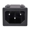 uxcell C14 Panel Mount Plug Adapter 10A 3 Pins Inlet