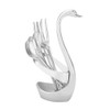 Stainless Steel Swan shaped Fork Spoon Holder with 3 Spoons
