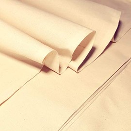 63 Inch / 160 cm Wide Calico Fabric Medium Weight 100% Natural Cotton Fabric Suitable for Art & Craft Canvas Creative Projects 150 GSM (2 Metre)