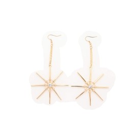 TFJ Women Fashion Jewelry Hook Earrings Set Metal Gold Bling Star Nautical Compass