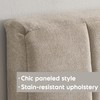 Upholstered Full Headboard - Easy Assemble Channel Stitched Headboard Full