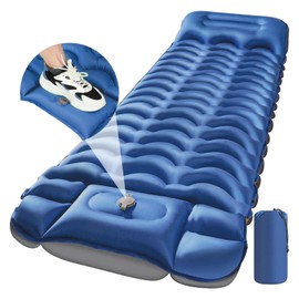 SINGBUNY Sleeping Pad - Self Inflating Sleeping Mat with Built-in Foot Pump, 3.9" Ultra Thick Camping Air Mattress Outdoor Waterproof Sleeping Pad for Camping, Backpacking, Hiking and Travelling