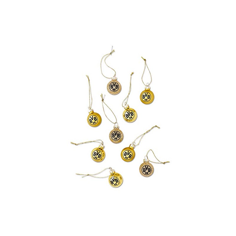 Borussia Dortmund Christmas Tree Baubles Set of 9 (One Size,