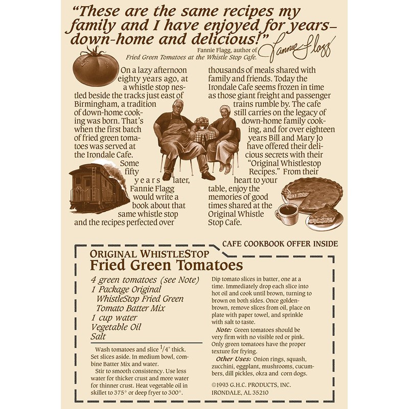 Original WhistleStop Cafe Recipes | Gluten-Free Fried Green Tomato Batter