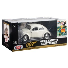 - Miniature car reproduced at 1/24 scale compatible for Volkswagen Beetle 1966 James Bond Collection On Her Majesty's Secret Service - Motormax 79854