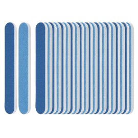 ForPro Professional Collection Mini Foam Board, Double-Sided Nail File, 220/320 Grit, 3.5” L x .5” W, Blue, 50-Count
